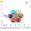 Natural Crystal Stone Pendant Necklace With Electroplated Ball Chain Simple Colorful Personality Jewelry For Unisex Couple Style