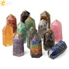 Natural Crystal Stone Resin Hexagonal Prism Pendulum Ornament With Dripping Glue Craftsmanship