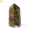 Natural Crystal Stone Resin Hexagonal Prism Pendulum Ornament With Dripping Glue Craftsmanship