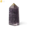Natural Crystal Stone Resin Hexagonal Prism Pendulum Ornament With Dripping Glue Craftsmanship