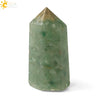 Natural Crystal Stone Resin Hexagonal Prism Pendulum Ornament With Dripping Glue Craftsmanship