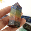 Natural Crystal Stone Resin Hexagonal Prism Pendulum Ornament With Dripping Glue Craftsmanship