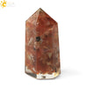 Natural Crystal Stone Resin Hexagonal Prism Pendulum Ornament With Dripping Glue Craftsmanship