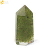 Natural Crystal Stone Resin Hexagonal Prism Pendulum Ornament With Dripping Glue Craftsmanship