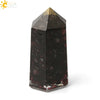 Natural Crystal Stone Resin Hexagonal Prism Pendulum Ornament With Dripping Glue Craftsmanship
