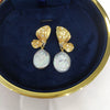 Natural Freshwater Baroque Pearl Earrings Retro Butterfly Alien Shape For Women