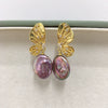 Natural Freshwater Baroque Pearl Earrings Retro Butterfly Alien Shape For Women