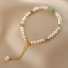 Natural Freshwater Pearl And Dongling Jade Handmade Bracelet