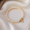 Natural Freshwater Pearl Bracelet Simple Style Alien Shape Copper Accessory For Women