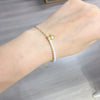 Natural Freshwater Pearl Bracelet With Nearly Round Pearls Copper Alloy Love Pendant Ins Style For Women