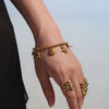 Natural Freshwater Pearl Conch Shell Bracelet And Anklet In 316L Stainless Steel With Geometric Pattern And Electroplating For Women In Marine Series