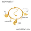 Natural Freshwater Pearl Conch Shell Bracelet And Anklet In 316L Stainless Steel With Geometric Pattern And Electroplating For Women In Marine Series