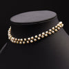 Natural Freshwater Pearl Double Layer Clavicle Chain With Geometric Design For Women Spring And Summer Jewelry Gift