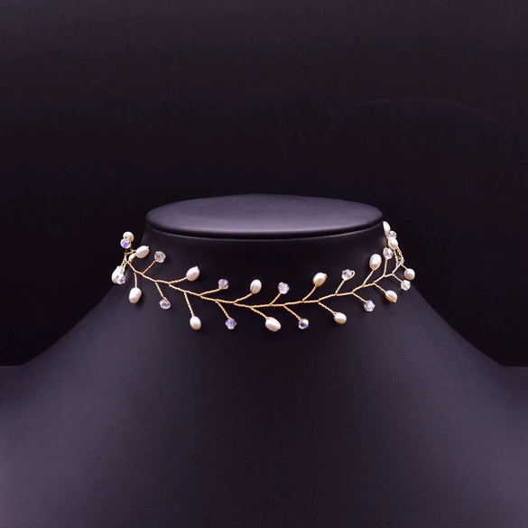 Natural Freshwater Pearl Double Layer Clavicle Chain With Geometric Design For Women Spring And Summer Jewelry Gift