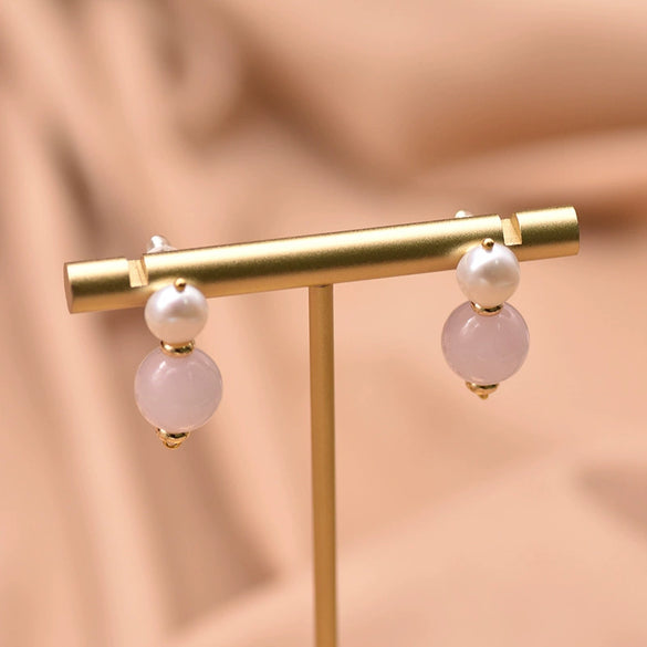 Natural Freshwater Pearl Drop Shape Retro Women's Earrings