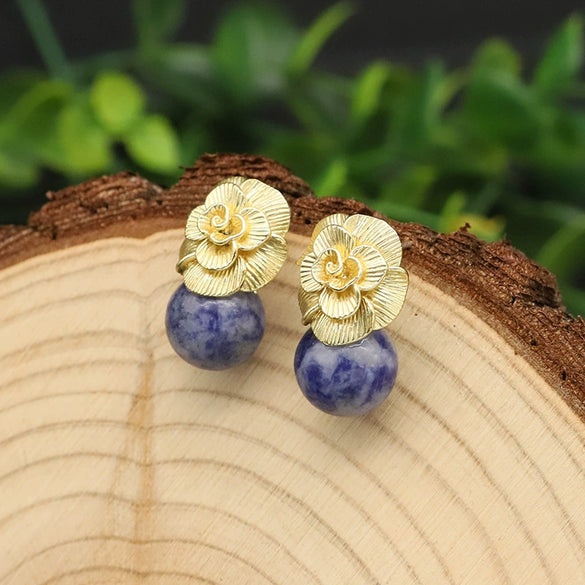 Natural Freshwater Pearl Drop Shape Retro Women's Earrings