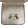 Natural Freshwater Pearl Earrings For Women Abalone Motherofpearl Butterfly Style With 18K Goldfilled Sterling Silver Needles Flat Round Shape