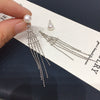 Natural Freshwater Pearl Earrings For Women Alloy Inlaid With Artificial Gemstones And Semiprecious Stones Oblate Style French Retro Tassel Bean Chain