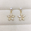 Natural Freshwater Pearl Earrings For Women Fashion Flat Round Oblate Style
