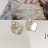 Natural Freshwater Pearl Earrings For Women Oblate Shape
