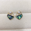 Natural Freshwater Pearl Earrings For Women Oblate Shape