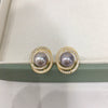 Natural Freshwater Pearl Earrings For Women S925 Sterling Silver 18K Goldfilled Microembedded Oblate Style