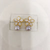 Natural Freshwater Pearl Earrings For Women S925 Sterling Silver 18K Goldfilled Oblate Shape