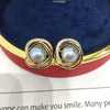Natural Freshwater Pearl Earrings For Women S925 Sterling Silver 18K Goldfilled Oblate Shape