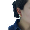 Natural Freshwater Pearl Earrings For Women S925 Sterling Silver 18K Goldfilled Oblate Shape