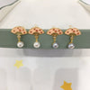 Natural Freshwater Pearl Earrings For Women S925 Sterling Silver Needle Oblate Shape