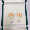 Natural Freshwater Pearl Earrings For Women S925 Sterling Silver Needle Oblate Shape