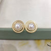 Natural Freshwater Pearl Earrings For Women S925 Sterling Silver Needles Oblate Shape