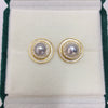 Natural Freshwater Pearl Earrings For Women S925 Sterling Silver Needles Oblate Shape