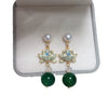 Natural Freshwater Pearl Earrings For Women S925 Sterling Silver Oblate Style