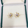 Natural Freshwater Pearl Earrings For Women With S925 Sterling Silver Needle And 18K Goldfilled Oblate Shape