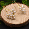 Natural Freshwater Pearl Geometric Earrings Retro High End Jewelry For Women