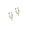 Natural Freshwater Pearl Minimalist Wheat Style Women's Earrings With Flat Round And Bun Round Shapes