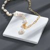 Natural Freshwater Pearl Necklace For Women With Copper Chain And Star Pattern