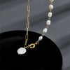 Natural Freshwater Pearl Necklace For Women With Copper Chain And Star Pattern
