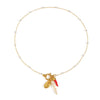 Natural Freshwater Pearl Necklace With Chili Crab Claw Pendant In Ocean Style Electroplated Geometric Shape Stainless Steel For Women