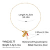 Natural Freshwater Pearl Necklace With Chili Crab Claw Pendant In Ocean Style Electroplated Geometric Shape Stainless Steel For Women