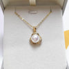 Natural Freshwater Pearl Necklace With Clover Flower Pearl Pendant And Copper Accessories