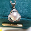 Natural Freshwater Pearl Necklace With Clover Flower Pearl Pendant And Copper Accessories