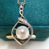 Natural Freshwater Pearl Necklace With Drop Pearl Pendant And Copper Accessories In Flat Round And Steamed Bread Round Shapes