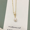 Natural Freshwater Pearl Necklace With Dropshaped Pendant And Riceshaped Pearls
