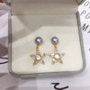 Natural Freshwater Pearl Oblate Women's Fashion Earrings 18K Goldfilled S925 Sterling Silver