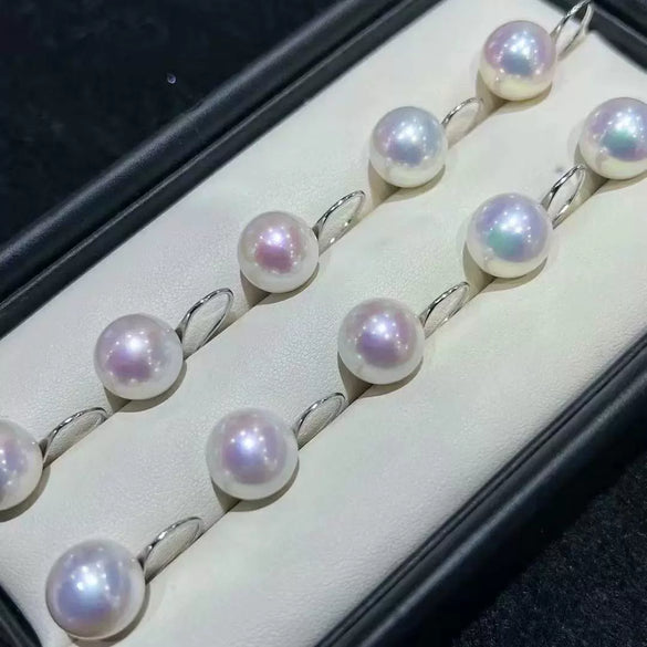 Natural Freshwater Pearl Round S925 Sterling Silver Earrings For Women