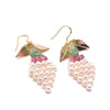 Natural Freshwater Pearl Woven Geometric Drop Earrings Electroplated Retro Style Ear Hook Jewelry For Women
