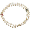 Natural Freshwater Pearl Woven Sweater Chain Necklace Retro Geometric Handmade Electroplated Jewelry For Women