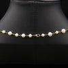 Natural Freshwater Pearl Woven Sweater Chain Necklace Retro Geometric Handmade Electroplated Jewelry For Women